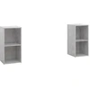 Image de vidaXL Armoires TV 2 pcs. Gris béton 72x35x36,5 cm Bois composite