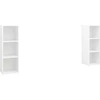 Image de vidaXL Armoires TV 2 pcs. Blanc 107x35x37 cm Bois composite