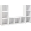 Image de vidaXL Armoires TV 3 pcs. Blanc 107x35x37 cm Bois composite