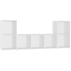 Image de vidaXL Ensemble de meubles TV 3 pièces blanc en bois composite