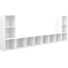 Image de vidaXL Armoires TV 4 pcs. Blanc 107x35x37 cm Bois composite