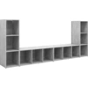 Image de vidaXL Armoires TV 4 pcs. Gris béton 107x35x37 cm Bois composite