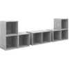 Image de vidaXL Ensemble de 6 meubles TV en bois gris béton