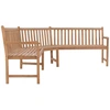 Image de vidaXL Banc d'angle de jardin 185x185x90 cm bois massif teck