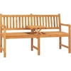 Image de vidaXL Banc de jardin 3 places avec table 150 cm bois massif teck