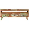 Image de vidaXL Armoire TV Multicolore 110x30x40 cm Vieux bois massif