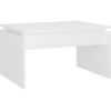 Image de vidaXL Table basse blanche 68x50x38 cm Bois composite