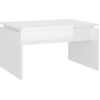 Image de vidaXL Table basse blanc brillant 68x50x38 cm Bois composite