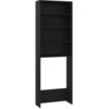 Image de vidaXL Armoire pour machine à laver noire 64x24x190 cm