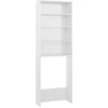 Image de vidaXL Armoire pour machine à laver blanc brillant 64x24x190 cm
