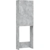 Image de vidaXL Armoire pour machine à laver gris béton 64x25,5x190 cm