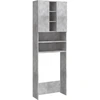 Image de vidaXL Armoire pour machine à laver gris béton 64x25,5x190 cm