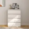 Image de vidaXL Armoire d'appoint blanc 60x36x84 cm Pin massif