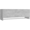 Image de vidaXL Armoire gris béton 100x32,5x35 cm Bois composite