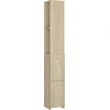 Image de vidaXL Armoire de salle de bain Chêne Sonoma 25x26,5x170 cm Bois composite