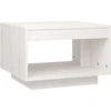 Image de vidaXL Table basse blanche 50x50x33,5 cm pin massif