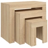 Image de vidaXL Tables gigognes 3 pcs. chêne Sonoma bois composite