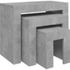 Image de vidaXL Satztische 3-tlg. Betongrau Holzwerkstoff