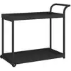 Image de vidaXL Chariot de bar noir 100x45x83 cm Poly rotin