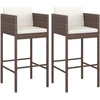 Image de VidaXL 316672, Terrasse, Siège rembourré, Polyrattan, Acier, Marron, 500 mm, 480 mm