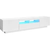 Image de vidaXL Armoire TV avec lampes LED blanc 180x35x40 cm
