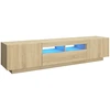 Image de vidaXL Armoire TV avec lampes LED Chêne Sonoma 180x35x40 cm