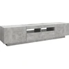 Image de vidaXL Armoire TV avec lampes LED gris béton 180x35x40 cm