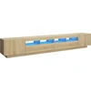 Image de vidaXL Armoire TV avec lampes LED Chêne Sonoma 260x35x40 cm