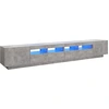 Image de vidaXL Armoire TV avec lampes LED gris béton 260x35x40 cm