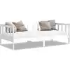 Image de vidaXL Lit de jour blanc pin massif 90x200 cm