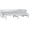 Image de vidaXL Lit de jour extensible Blanc Pin massif 2x(90x200) cm