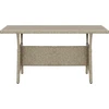 Image de vidaXL Table de jardin Gris 120x70x66 cm Poly rotin
