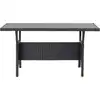 Image de vidaXL Table de jardin noire 120x70x66 cm Poly rotin