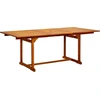 Image de vidaXL Table de jardin (150-200)x100x75 cm en bois massif d'acacia
