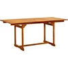 Image de vidaXL Table de jardin (120-170)x80x75 cm en bois massif d'acacia