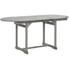 Image de vidaXL Table de jardin (120-170)x80x75 cm en bois massif d'acacia