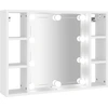 Image de vidaXL Armoire de toilette avec LED blanc 76x15x55 cm