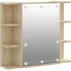 Image de vidaXL Armoire de toilette avec LED Chêne Sonoma 70x16,5x60 cm
