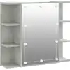 Image de vidaXL Armoire de toilette avec LED gris béton 70x16,5x60 cm