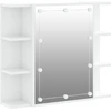 Image de vidaXL Armoire de toilette avec LED blanc brillant 70x16,5x60 cm