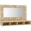 Image de vidaXL Armoire de toilette avec LED Chêne Sonoma 90x31,5x62 cm