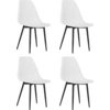 Image de vidaXL Chaises de salle à manger 4 pcs. Blanc PP