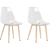 Image de vidaXL Chaises de salle à manger 2 pcs. Transparent PET