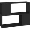 Image de vidaXL Armoire TV noire 80x24x63 cm Bois composite