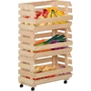 Image de vidaXL Chariot à légumes 37x30x80 cm Pin massif