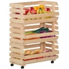 Image de vidaXL Chariot à légumes 57x30x80 cm Pin massif