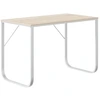 Image de vidaXL Table d'ordinateur blanc et aspect chêne 110x60x73 cm Bois composite