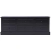 Image de vidaXL Armoire TV noire 108x30x40 cm en bois massif de paulownia