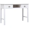 Image de vidaXL Bureau blanc 108x45x76 cm bois massif de paulownia