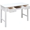 Image de vidaXL Bureau blanc 108x45x76 cm bois massif de paulownia